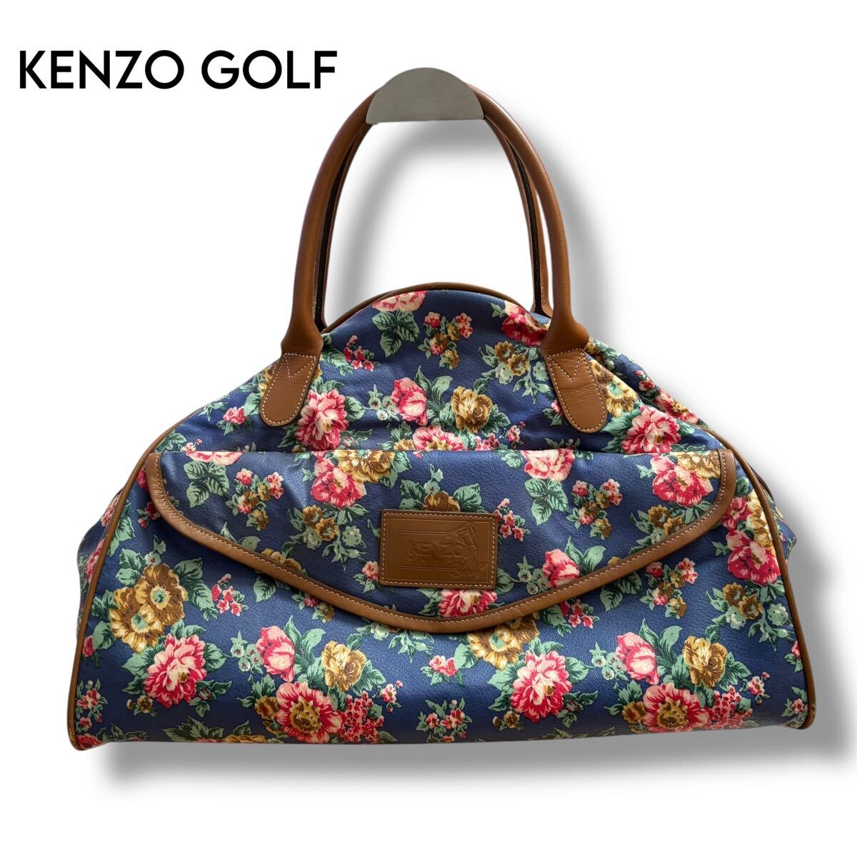 【KENZO GOLF】 レザーハンドルフラワーバッグ拍卖