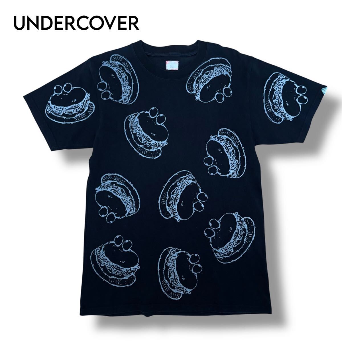 【UNDERCOVER】02SS HAZE期 ハンバーガー総柄Tシャツ L拍卖