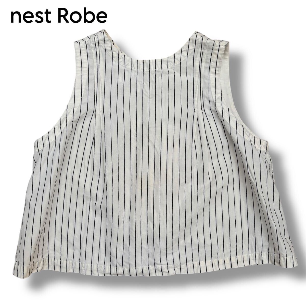 【nest Robe 】コットンリネン2WAYノースリーブ ベスト拍卖