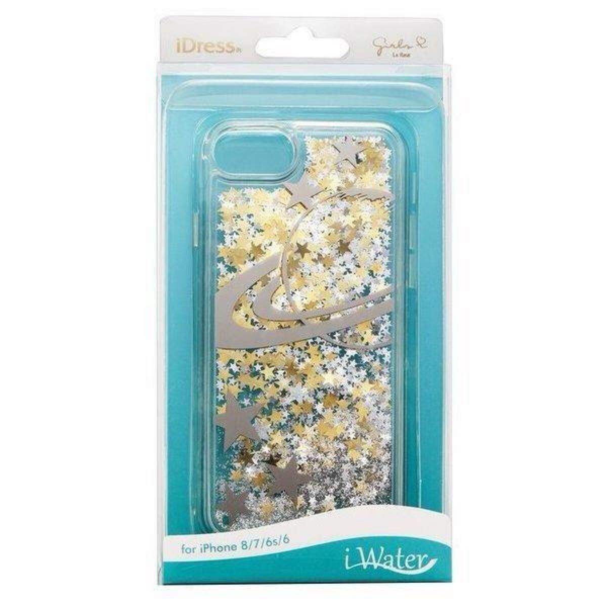 iDress iPhone SE(2020)/8/7/6s/6対応 衝撃吸収 グリッター バックカバー シルバー i33DGI07 おしゃれ かわいい拍卖