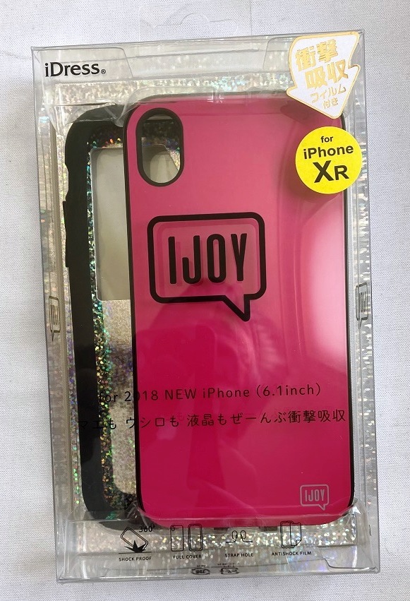 iDress iPhoneXR ケース IJOY アイジョイ 耐衝撃 衝撃吸収 フューシャピンク拍卖