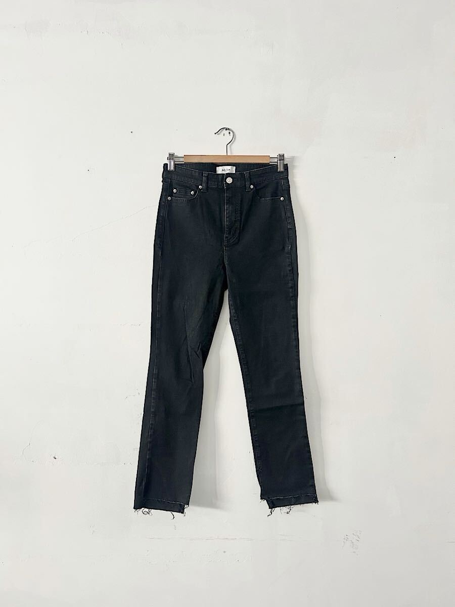 Mila Owen カットオフスリットスキニーデニムパンツ 黒拍卖