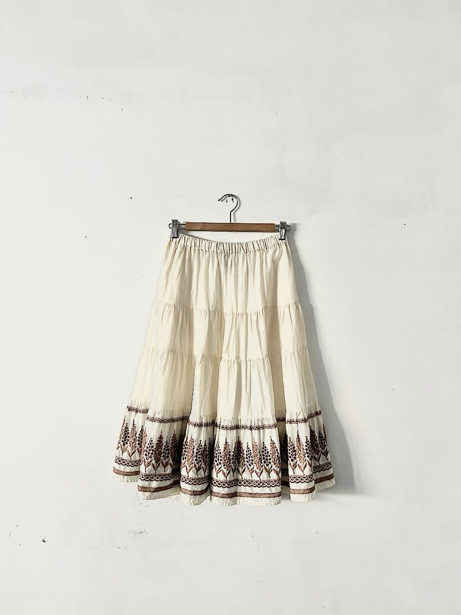 tricot Comme des Garons 刺繍ギャザーフレアスカート拍卖