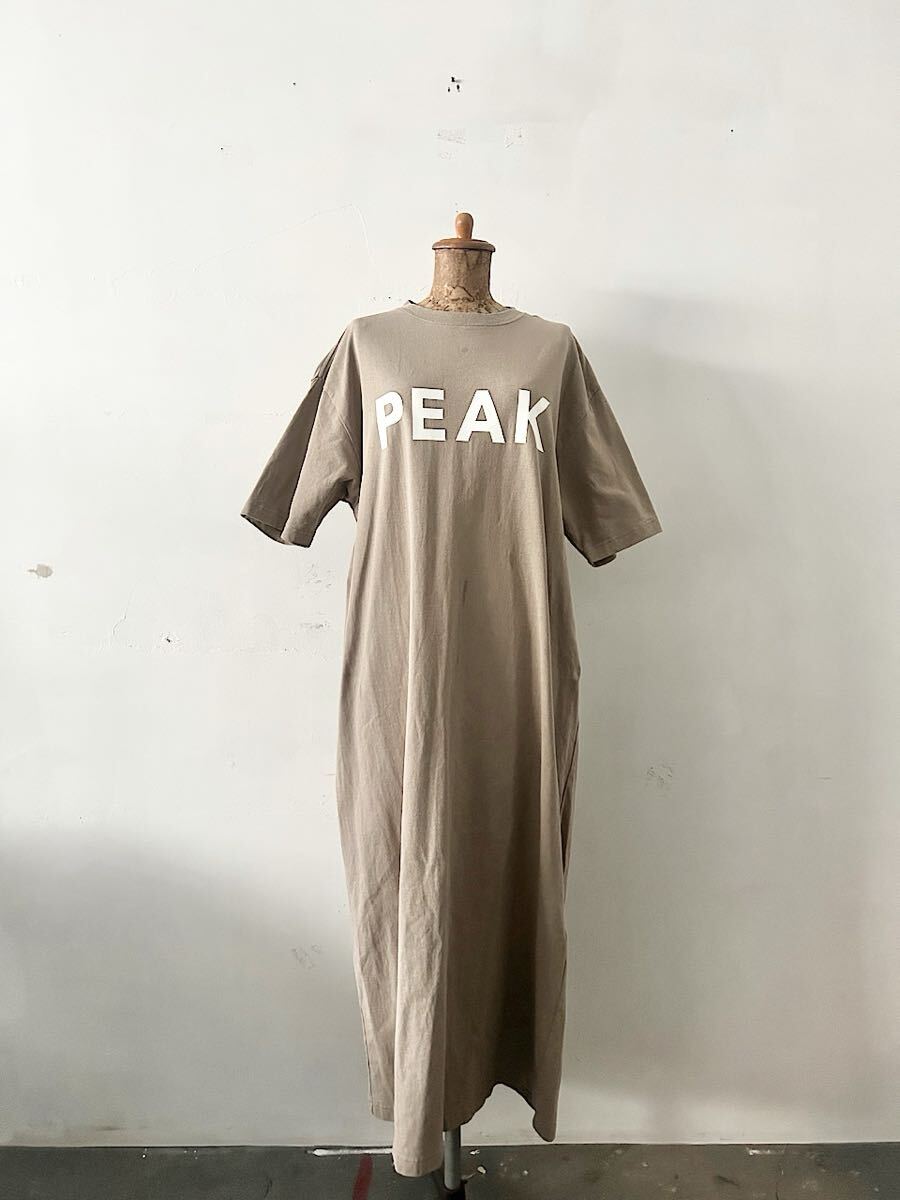 【美品】snowpeak ロゴTシャツワンピース ベージュ拍卖