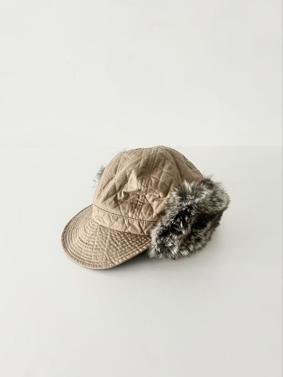 【美品】Nine Tailor ダイヤキルティング ファーイヤー フラップキャップ拍卖