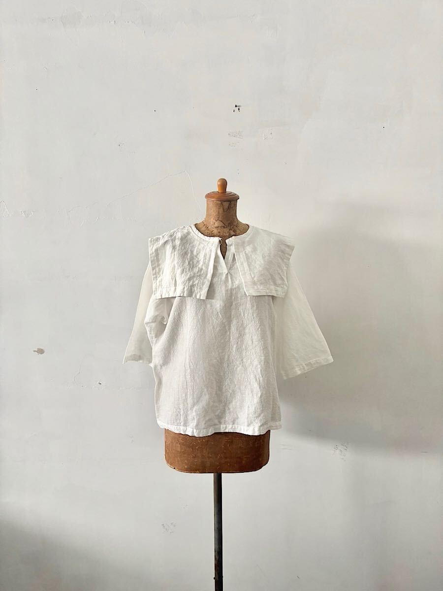 kagure ビッグカラー2WAYブラウス ホワイト かぐれ DOORS拍卖