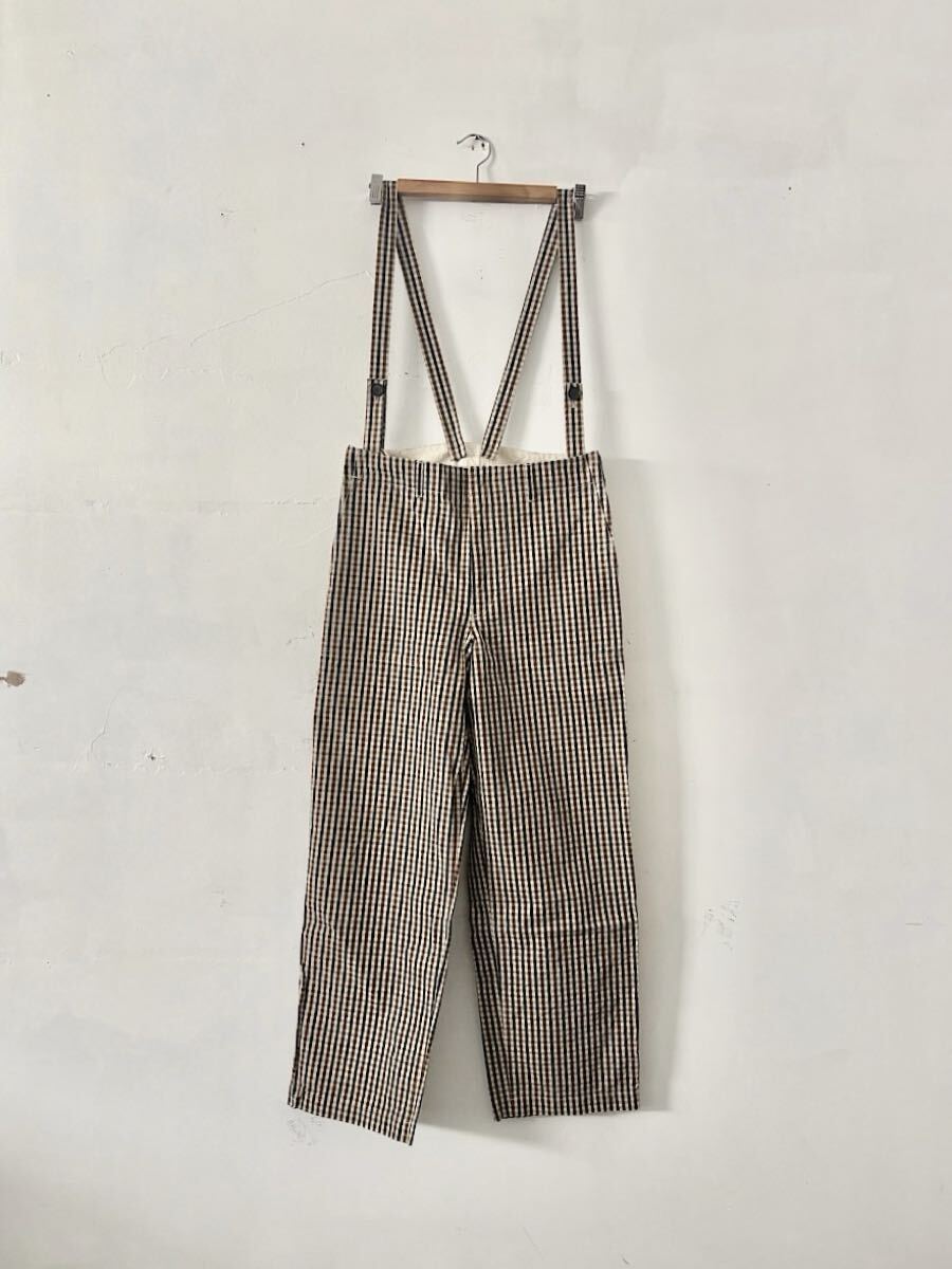 【美品】オールドマンズテーラー ロビンソンチェック サスペンダーパンツ拍卖