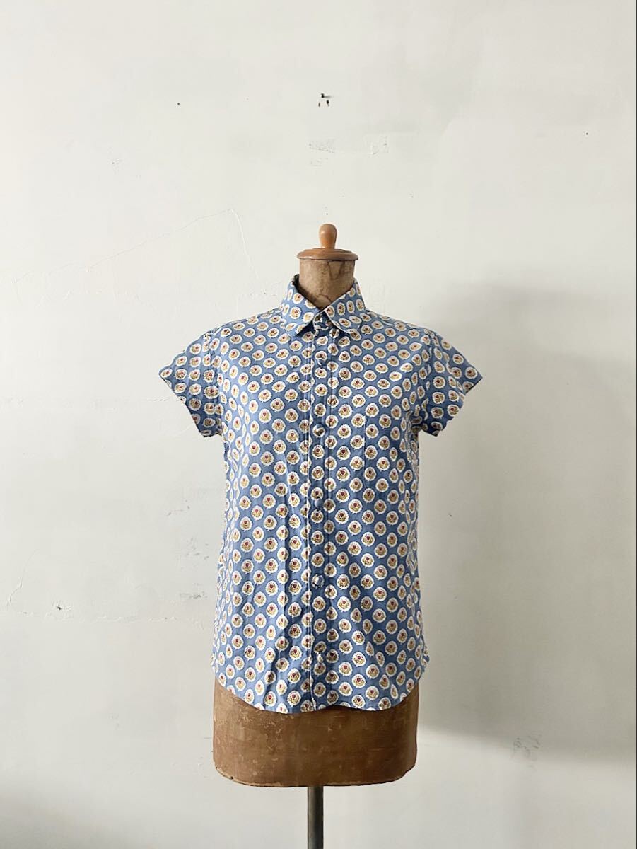 【美品】BEAMSBOY・SOULEIADO ラ・フルール・ダルル 半袖シャツ拍卖