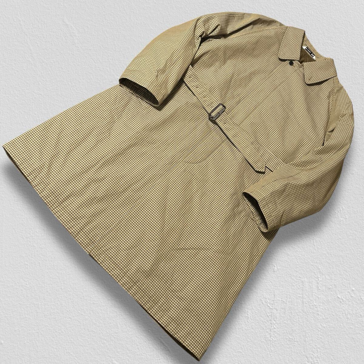 UNIQLO× JW ANDERSONコラボ トレンチコート ブラウン系チェック柄 XL ●強力スチーム除菌プレス済● ユニクロ JWA ステンカラー 古着/722拍卖