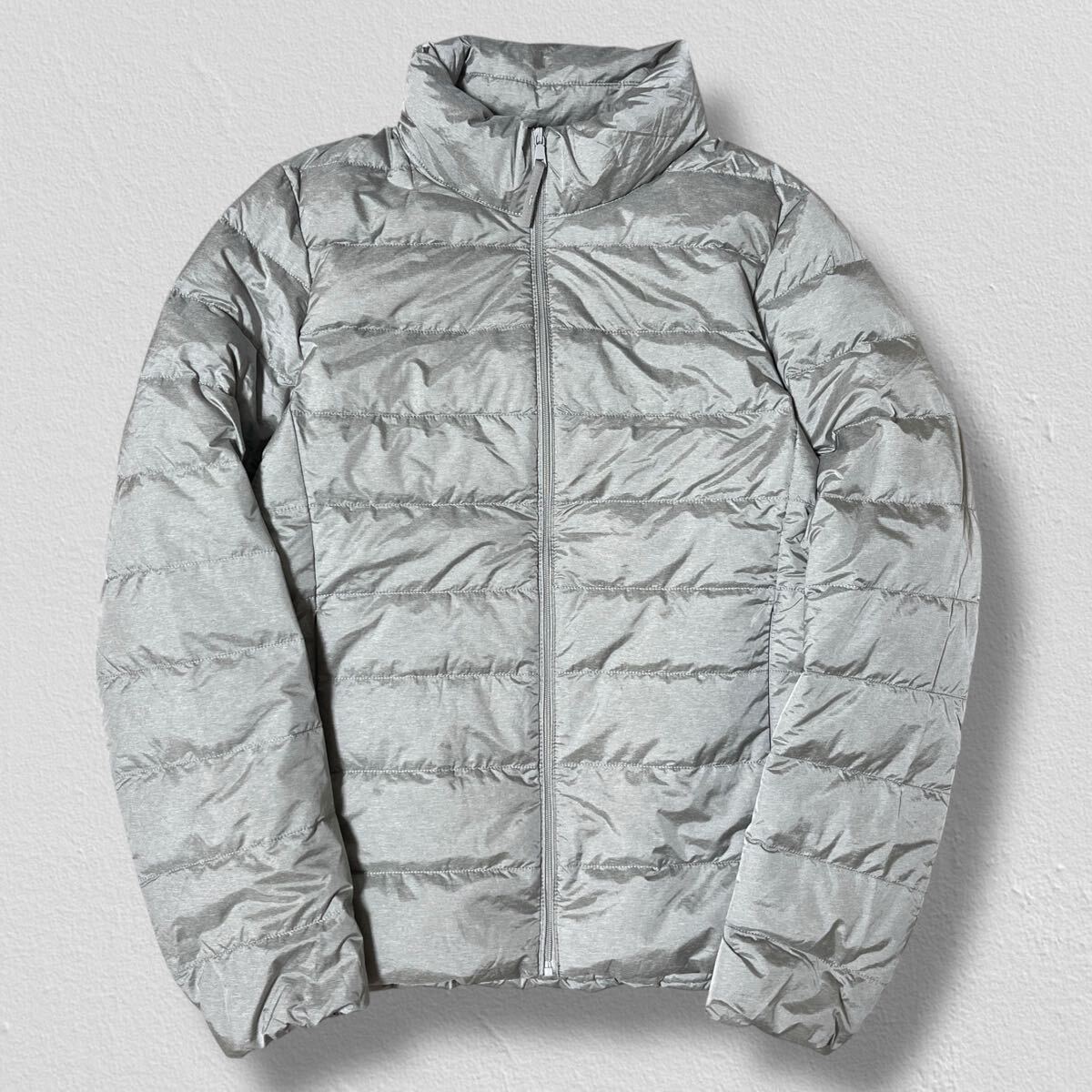 UNIQLO ウルトラライトダウンジャケット 襟あり グレー M ●洗濯プレス済●ネコポス可● ユニクロ ダウンジャケット ブルゾン 古着/743拍卖