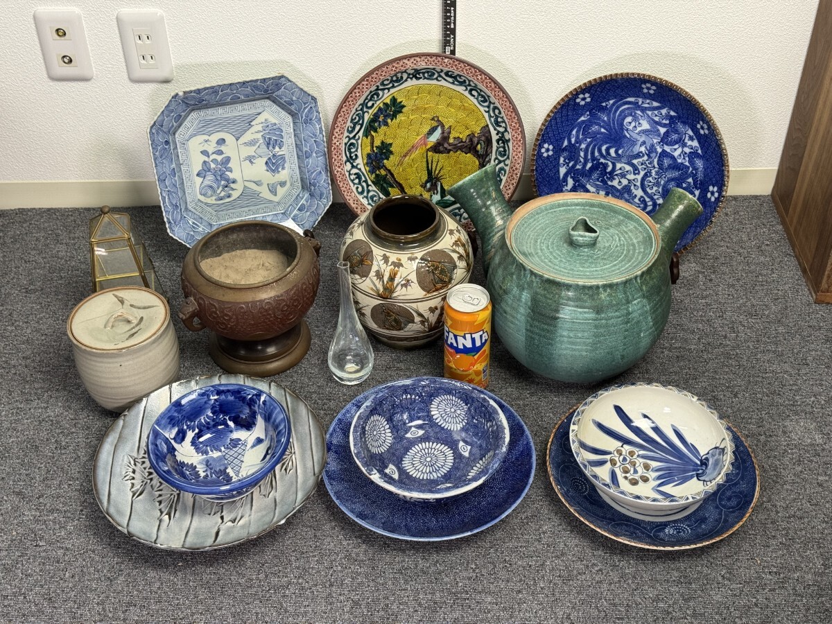 和食器 皿 急須 陶器 茶器 大皿 食器 銅香炉 インテリア まとめ拍卖