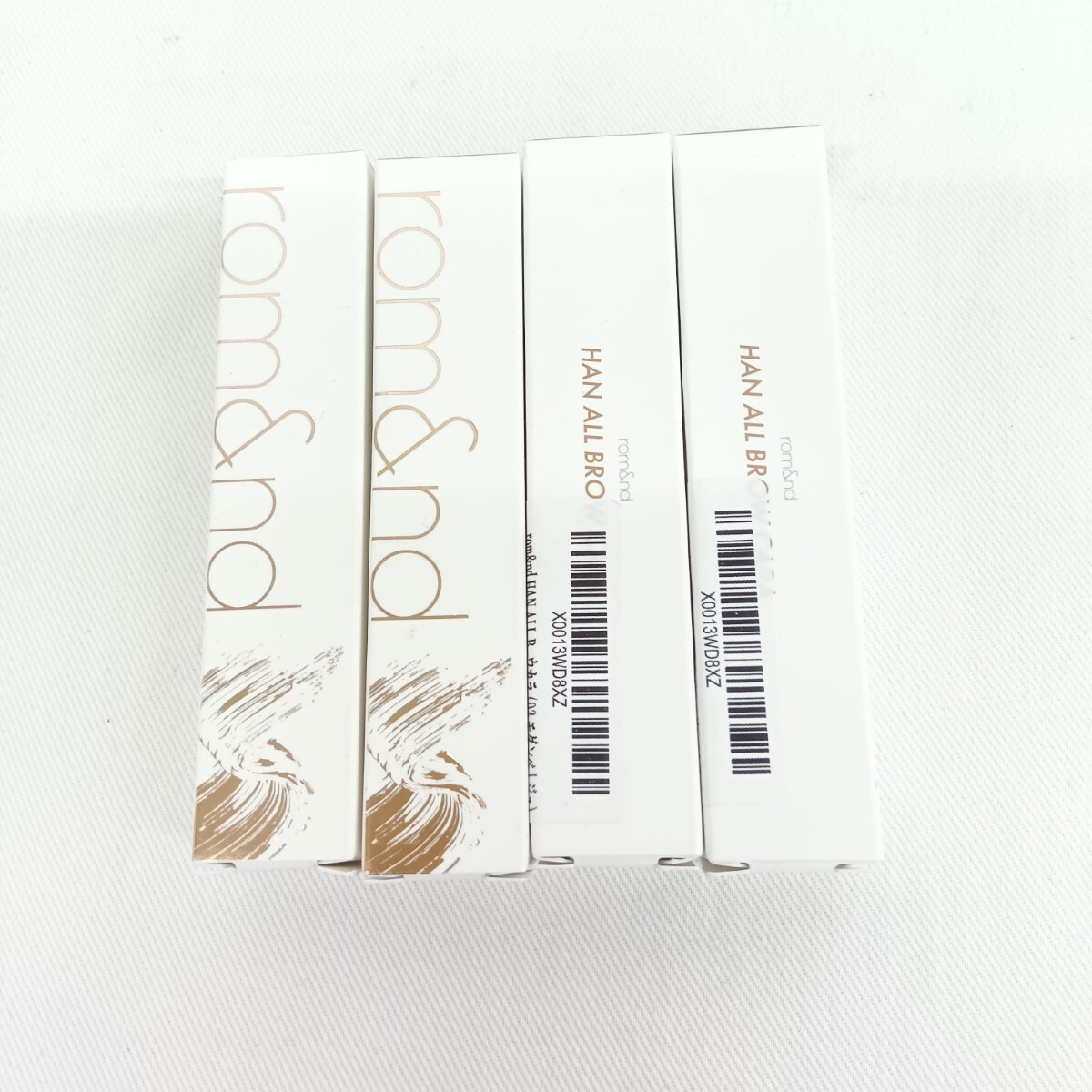 未使用品 rom&nd ロムアンド HAN ALL BROW CARA アイブロウマスカラ 4本セット 05 03 ダスキーローズ モダンベージュ 25102401拍卖