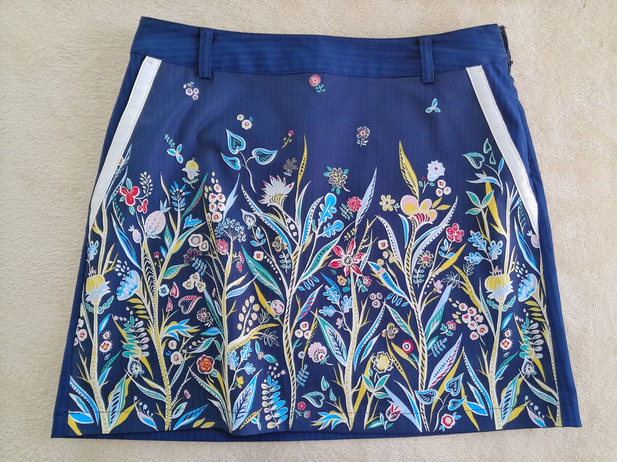 ■Callaway■キャロウェイ■ネイビー花柄■スカート■ゴルフ■サイズLL■拍卖