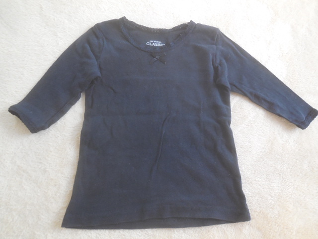 ↑ELFINDOLL CLASSIC↑黒↑5分丈袖カットソー↑インナーシャツ↑サイズ100↑拍卖