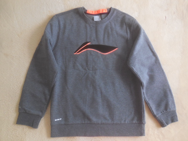 ↑バドミントン↑トレーナー↑レディースM↑リーニン↑グレー×オレンジ↑拍卖