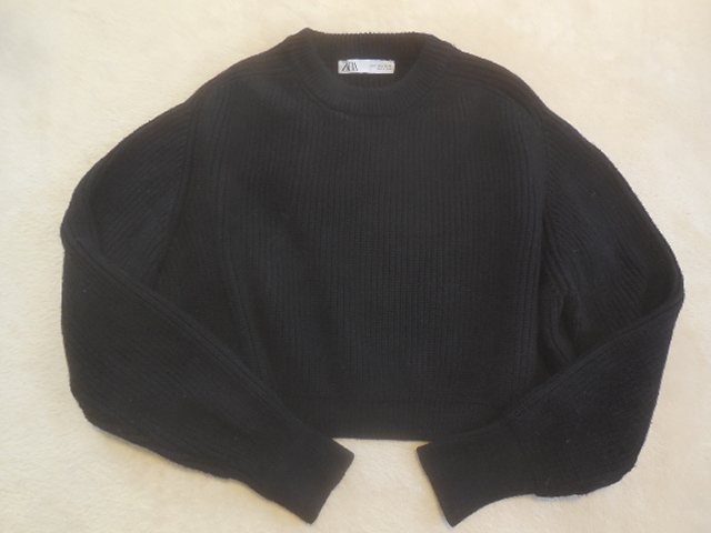 ■ZARA■黒■長袖ニットセーター■サイズM■ザラ■拍卖