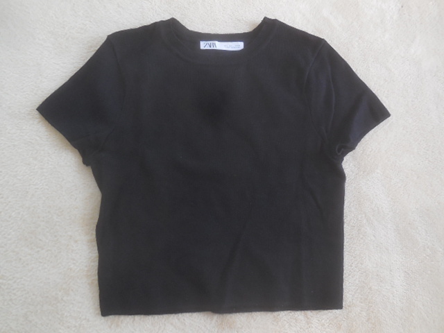 ■ZARA■ザラ■黒■サイズL■半袖カットソー■拍卖