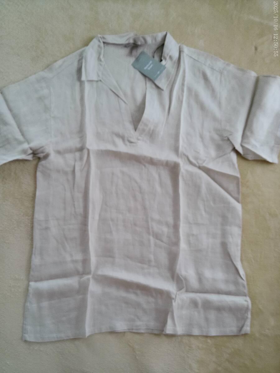 ■新品■H&M■ベージュ■大きなサイズ■サイズL■半袖カットソー■拍卖