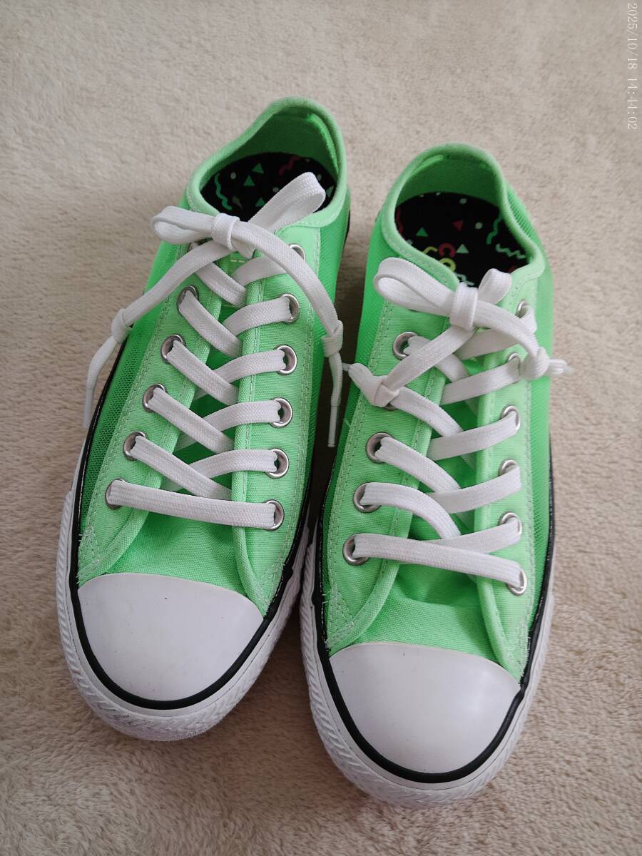■CONVERSE■グリーン■スニーカー■5646258C■レディース24.5cm■拍卖