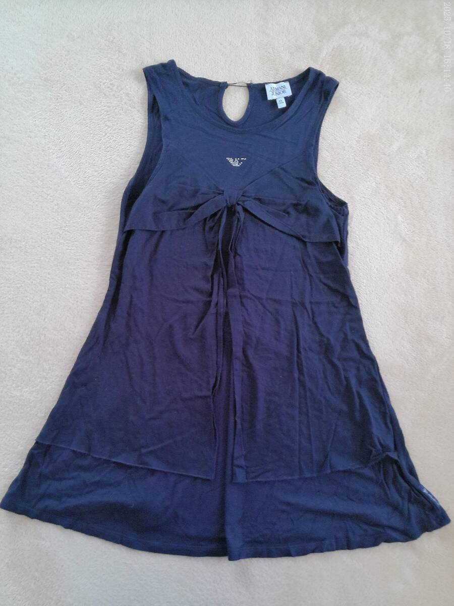 ■ARMANI JUNIOR■アルマーニ■ネイビー■サイズ8歳■130■ワンピース■拍卖