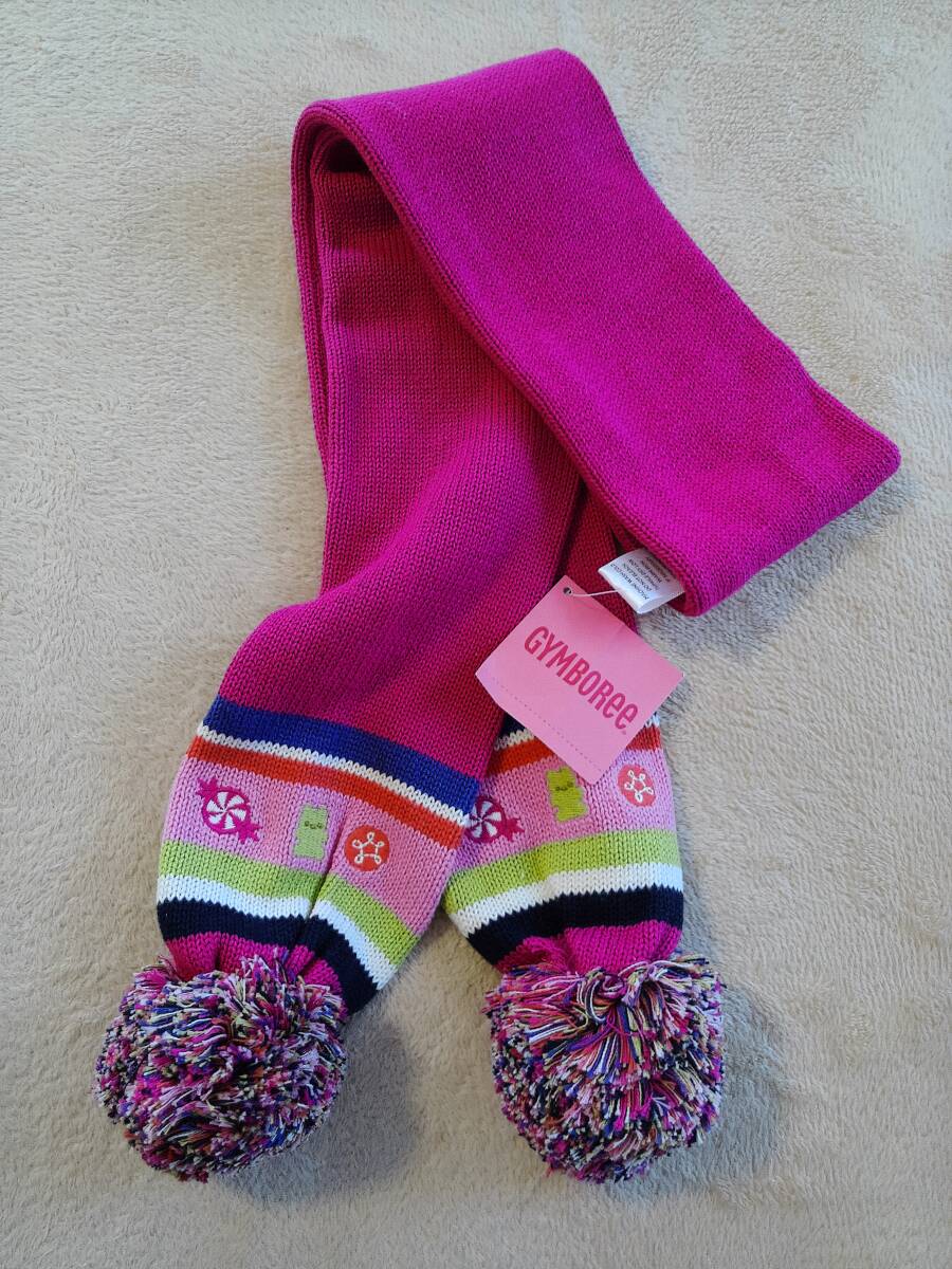 ▼新品▼ジンボリー▼子供用マフラー▼ピンク▼拍卖