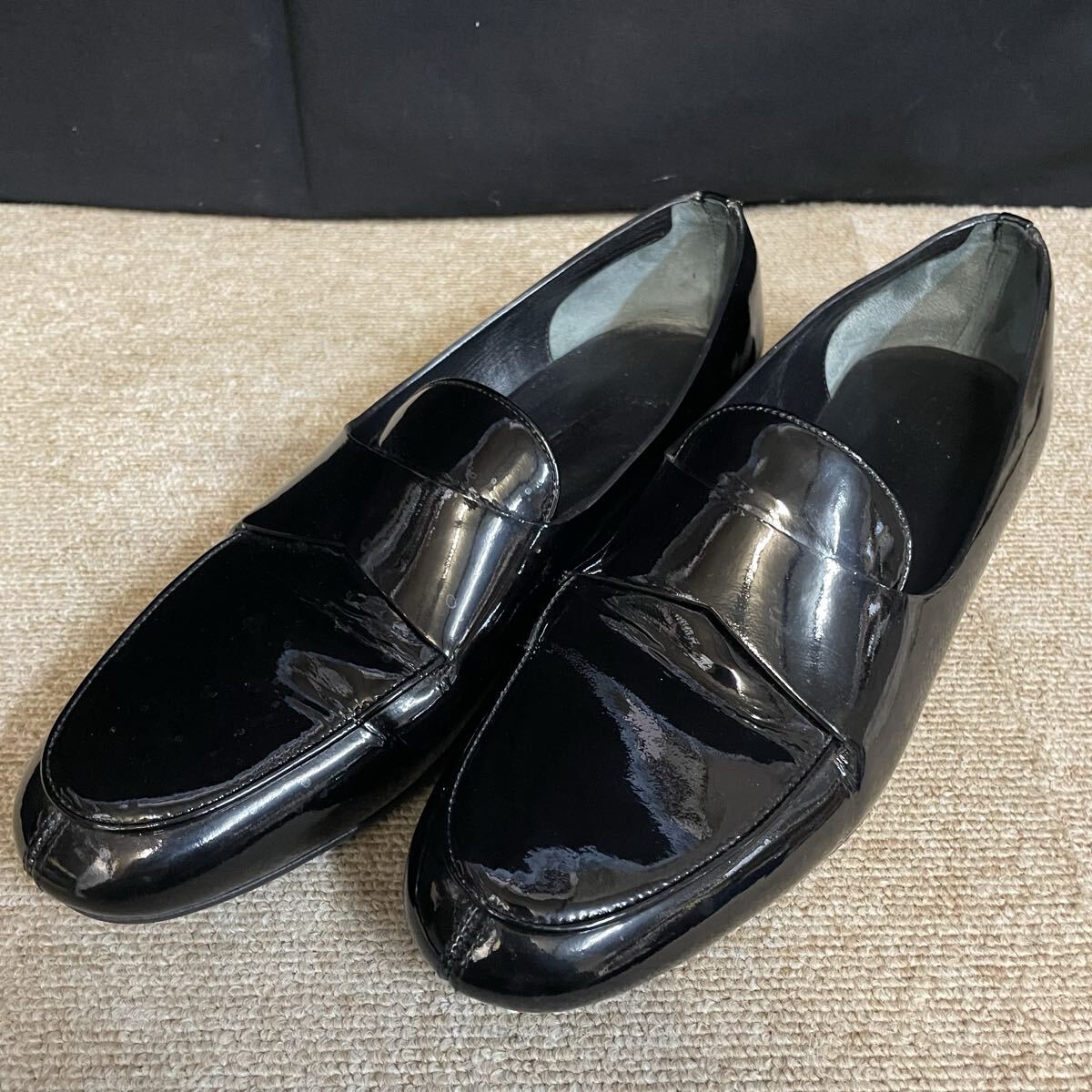 E683 A■ JIL SANDER ジルサンダー 革靴 ローファー パンプス ブラック 24.0〜24.5cm EU38 拍卖