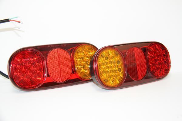 Groupstar LED 楕円型防水L テールランプ 左右セット 12V テールライト拍卖