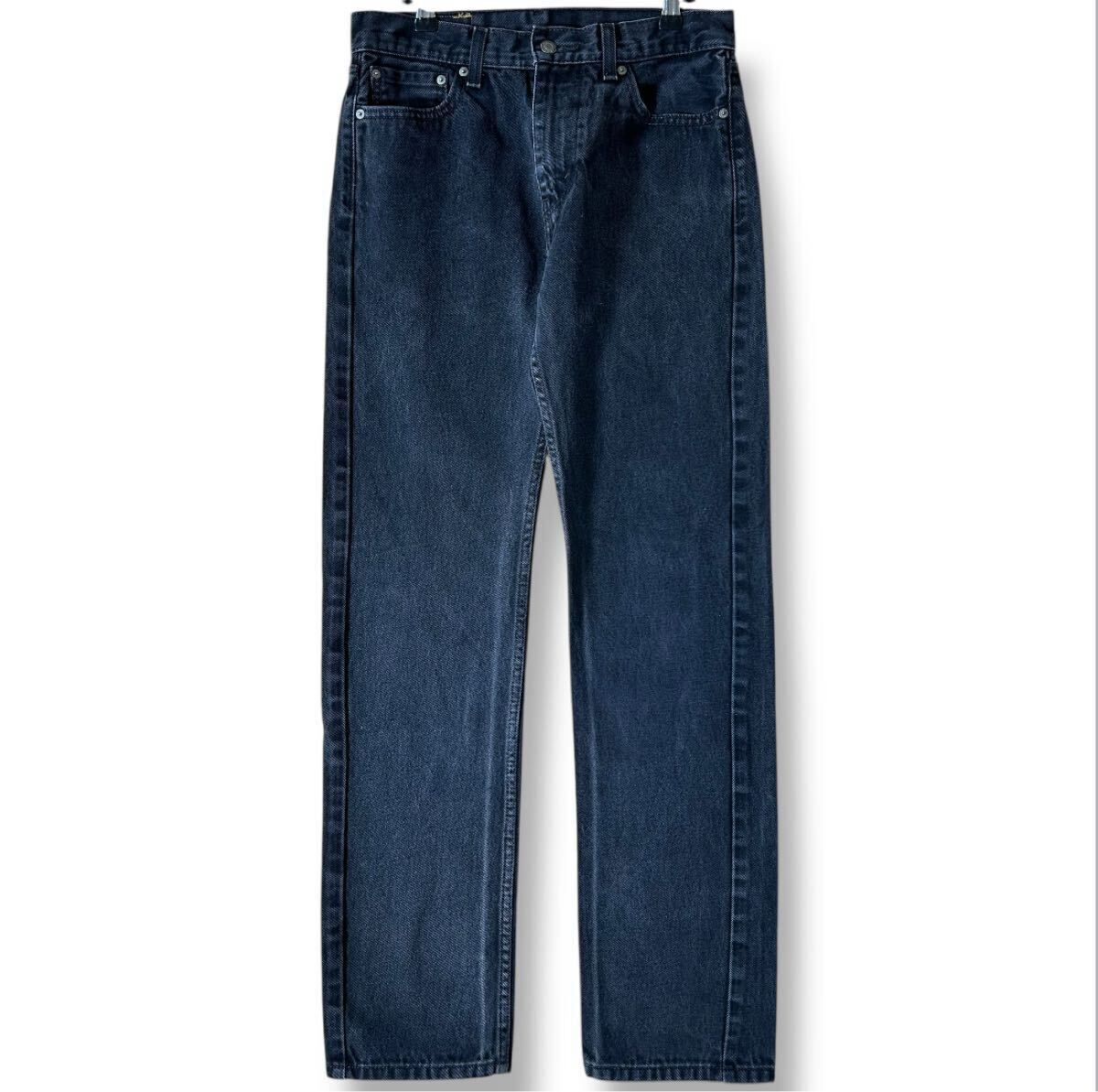 リーバイス 505 ブラックデニム REGULAR FIT STRAIGHT LEG デニムパンツ Levi’s ジーンズ 黒 W30 L32 ヴィンテージ 古着 / 3617拍卖