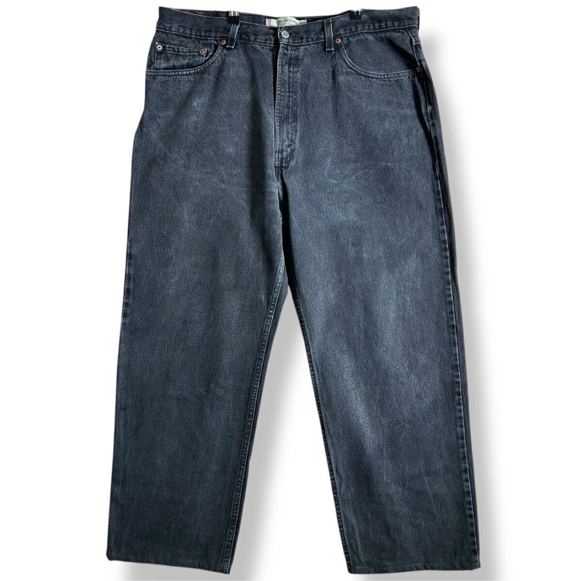 リーバイス 550 ブラックデニム 00s Levi's RELAXED FIT デニムパンツ ジーンズ W40 L32 黒 ビンテージ 古着 大きいサイズ / 3493拍卖