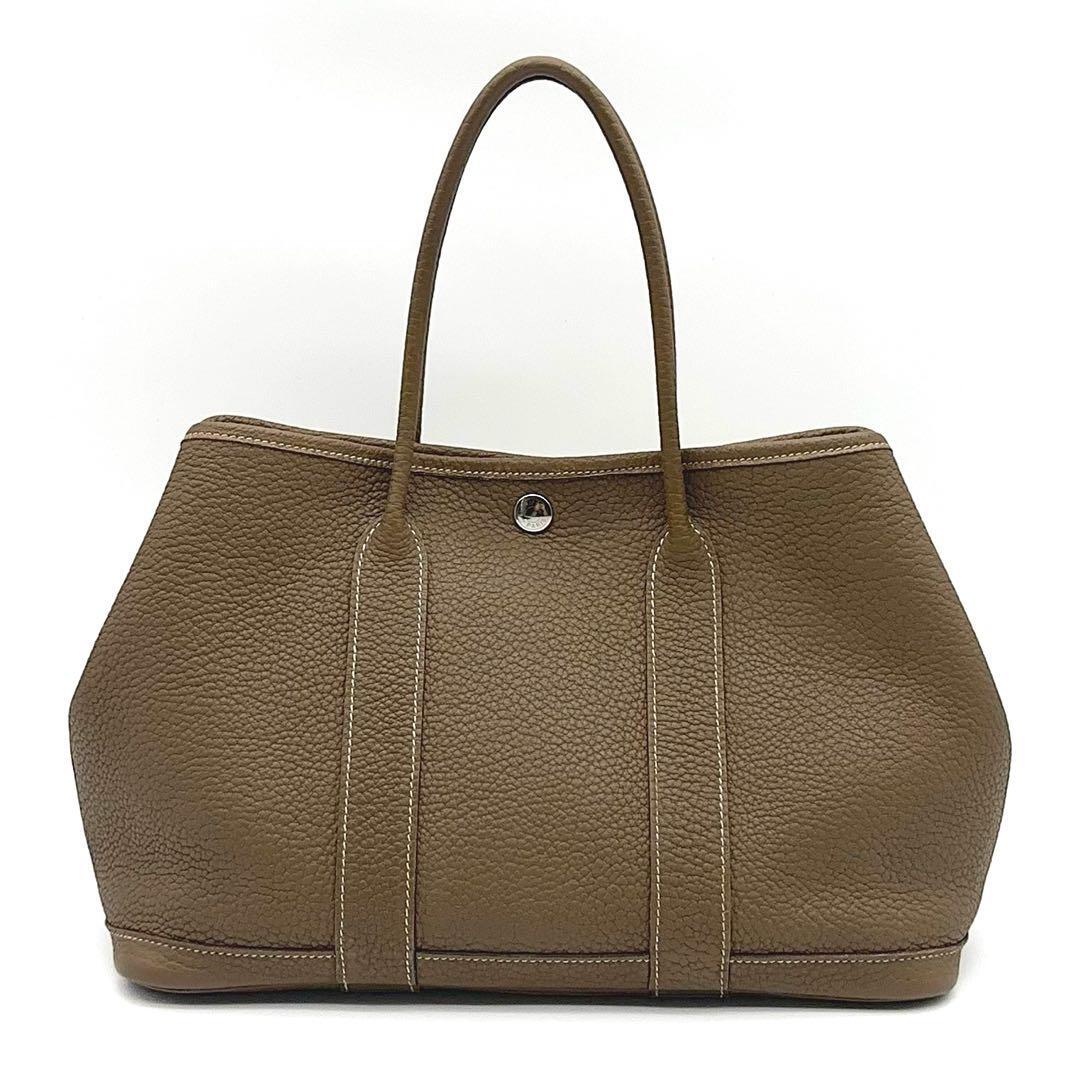 【美品】HERMES エルメス ガーデンパーティ TPM ネゴンダ エトゥープ トートバッグ ベージュ系拍卖