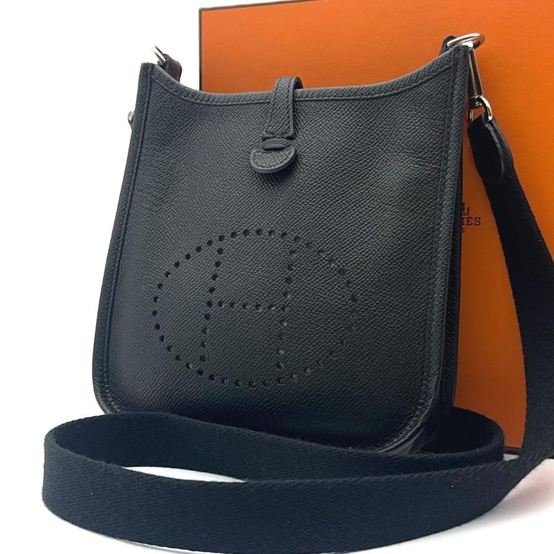 【鑑定済み】HERMES エルメス エヴリン TPM トリヨンクレマンス バンドリエール ブラック ショルダーバッグ拍卖