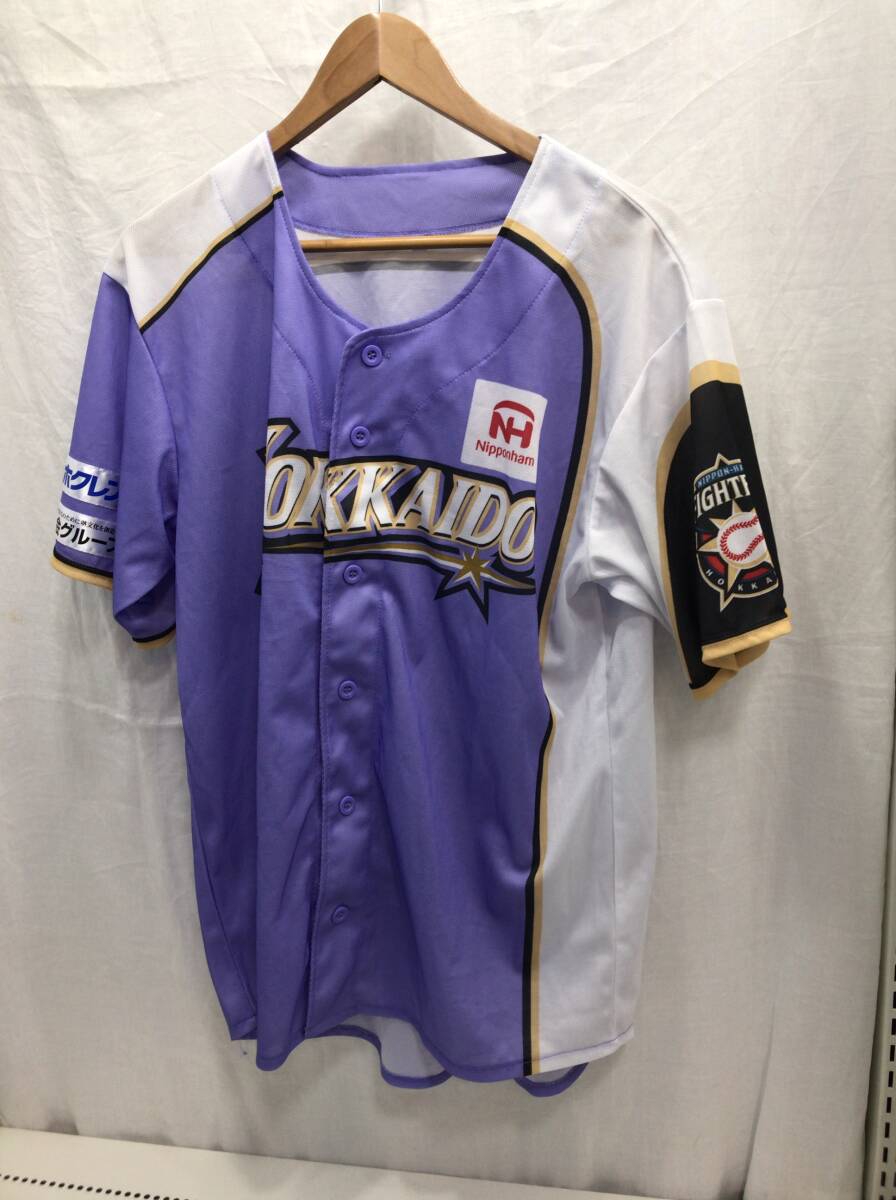 北海道日本ハムファイターズ 応援ユニフォーム パープル ホワイト フリーサイズ C12拍卖