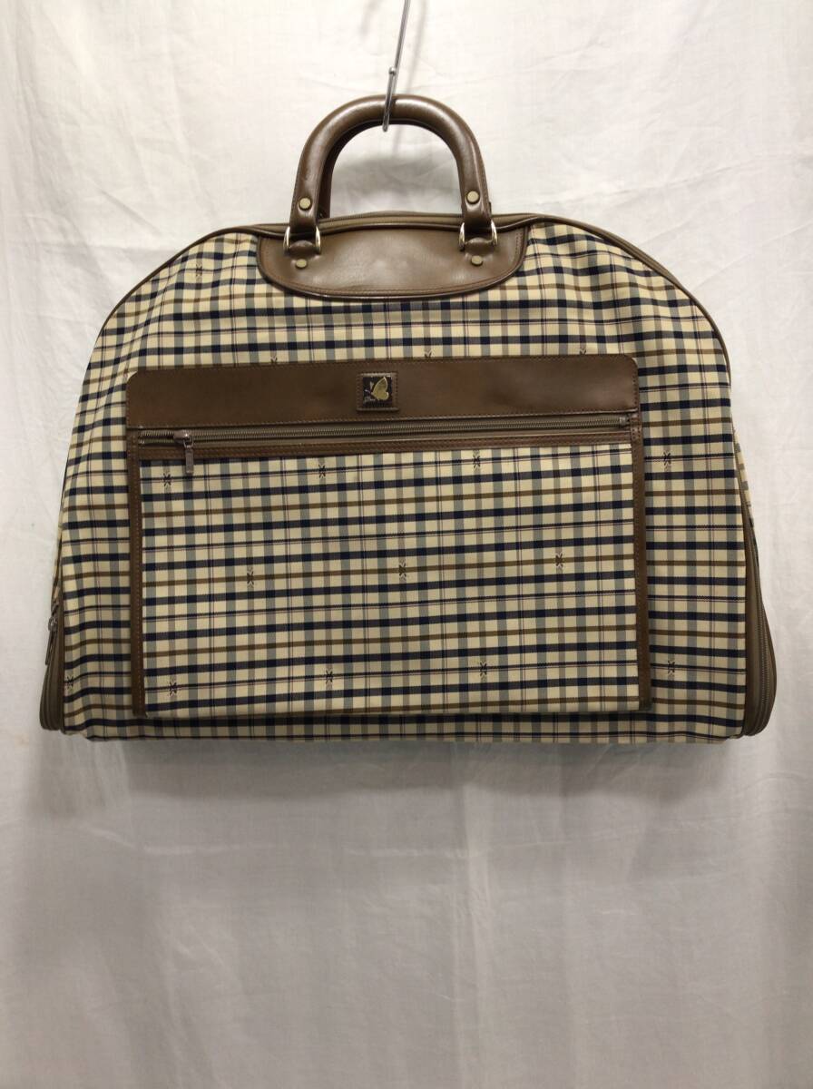 ガーメントバッグ ベージュ ブラウン チェック メンズ D10拍卖
