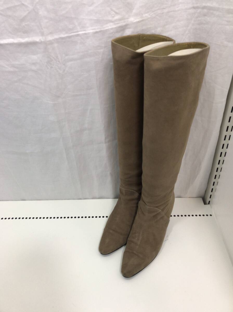 YVES SAINT LAURENT ブーツ ロングブーツ ベージュ サイズ 36 レディース イブ・サン・ローラン C14拍卖