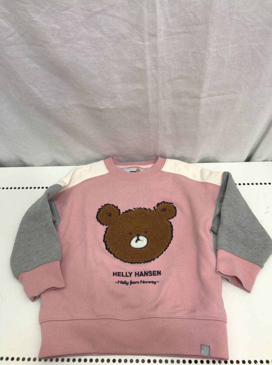 HELLY HANSEN 長袖 Tシャツ ピンク グレー 100cm キッズ 子ども 女の子 ヘリーハンセン A34拍卖