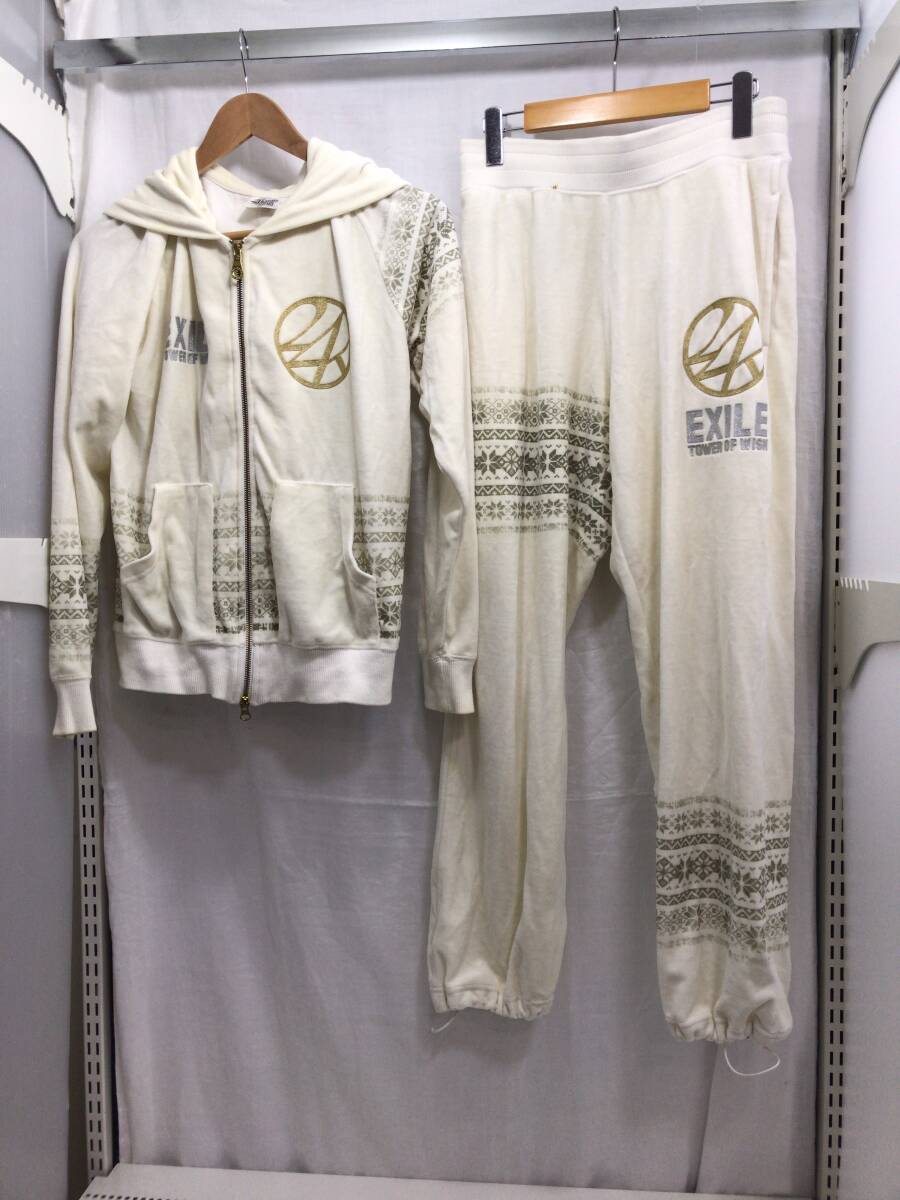 EXILE 24karats ジャージ ベロア ホワイト 150cm キッズ 子ども エグザイル トゥエンティーフォーカラッツ E47拍卖