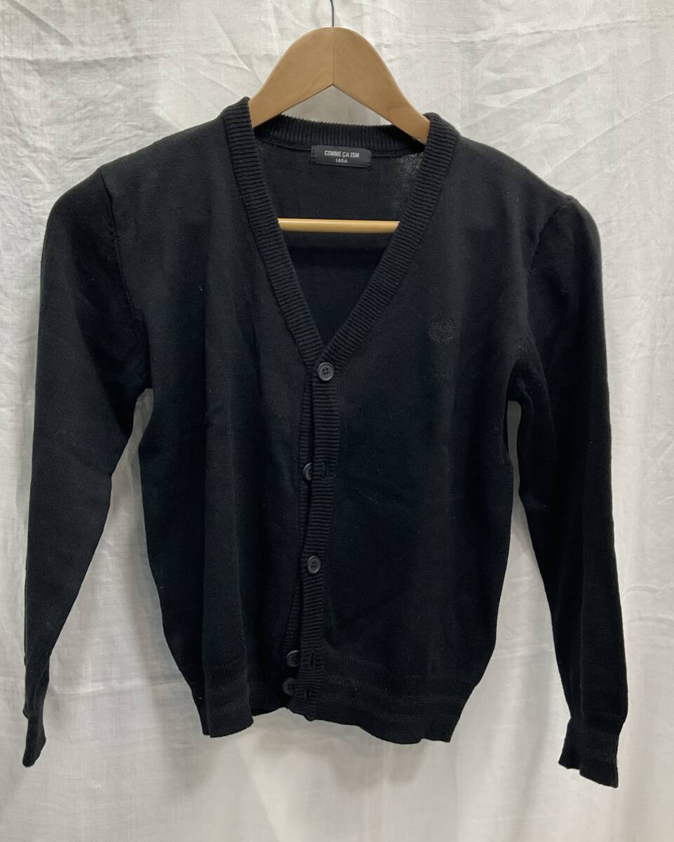 COMME CA ISM カーディガン ブラック 140cm キッズ 子ども コムサイズム D11拍卖