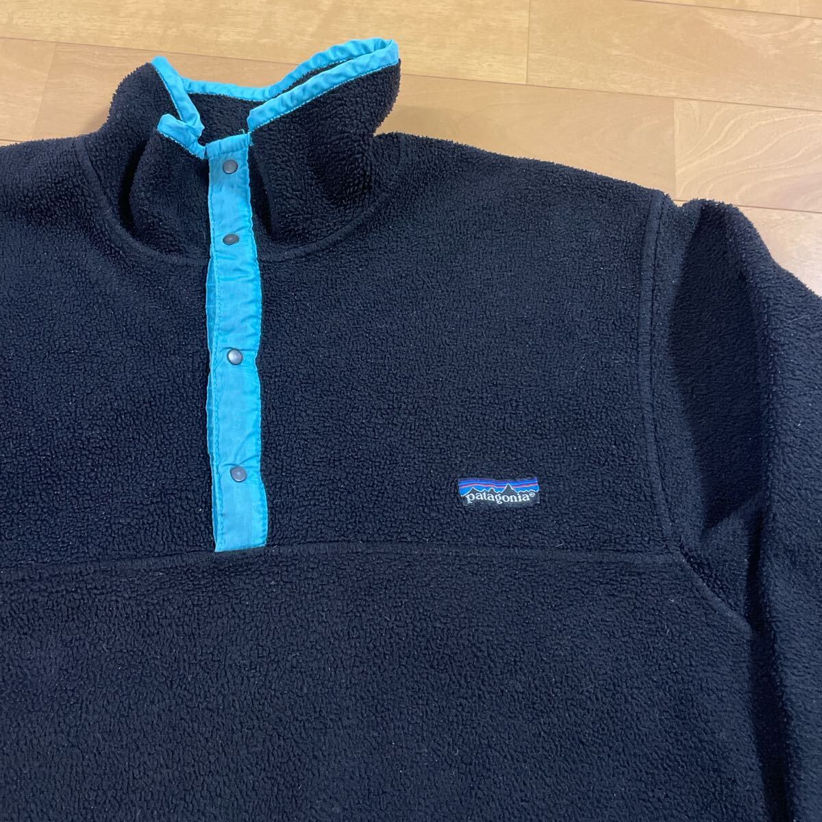 黒 三角タグ ポケット無し パタゴニア スナップT シンチラ フリース Patagonia ビンテージ 80s L 拍卖