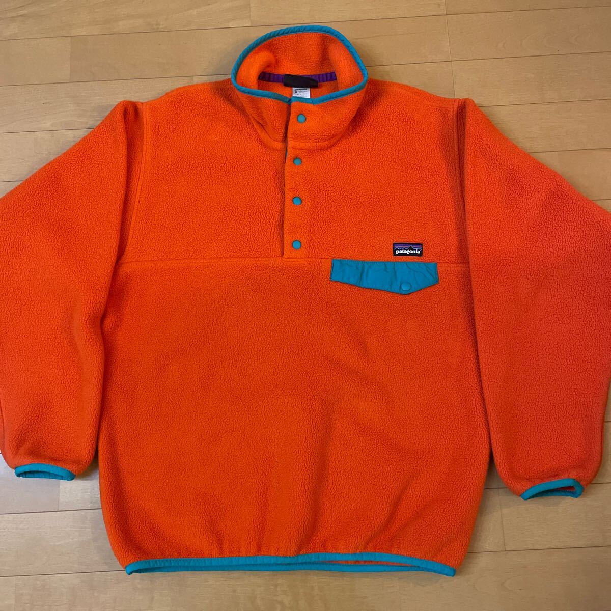 オレンジ patagonia シンチラ スナップT ビンテージ パタゴニア フリース snap t 拍卖
