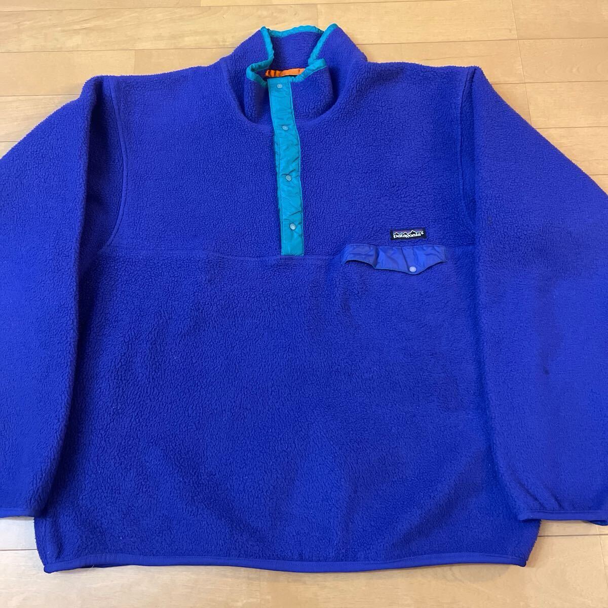 80s USA製 XL Patagonia スナップT シンチラ フリース ビンテージ パタゴニア 90s 89年 前立てナイロン拍卖