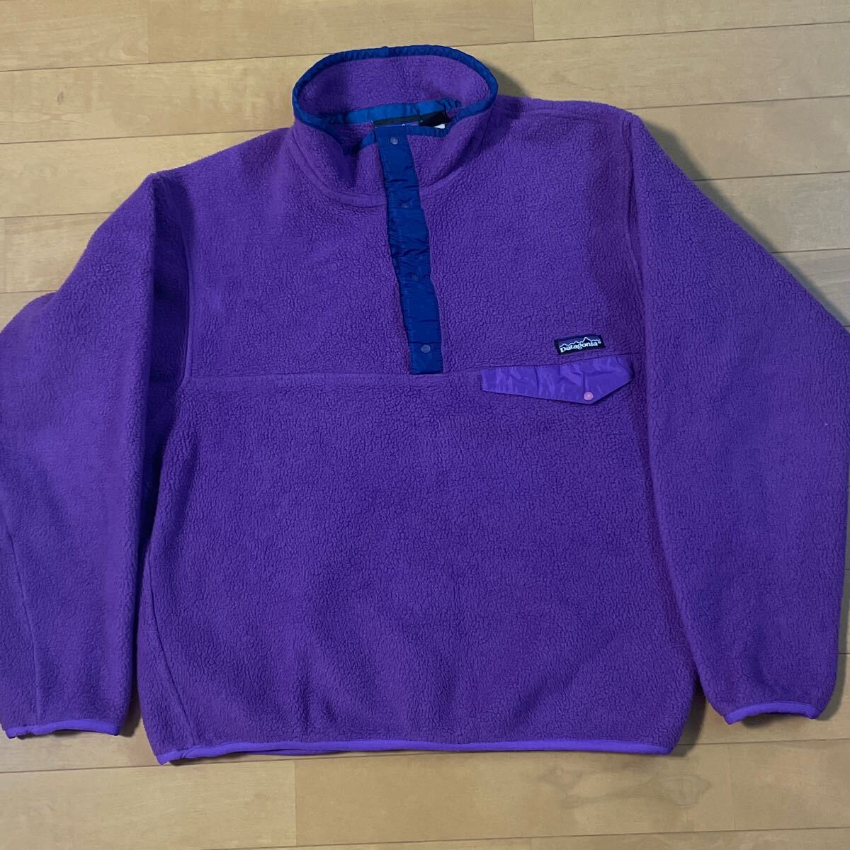 パープル Patagonia スナップT シンチラ フリース パタゴニア ビンテージ 90s 前立てナイロン 拍卖