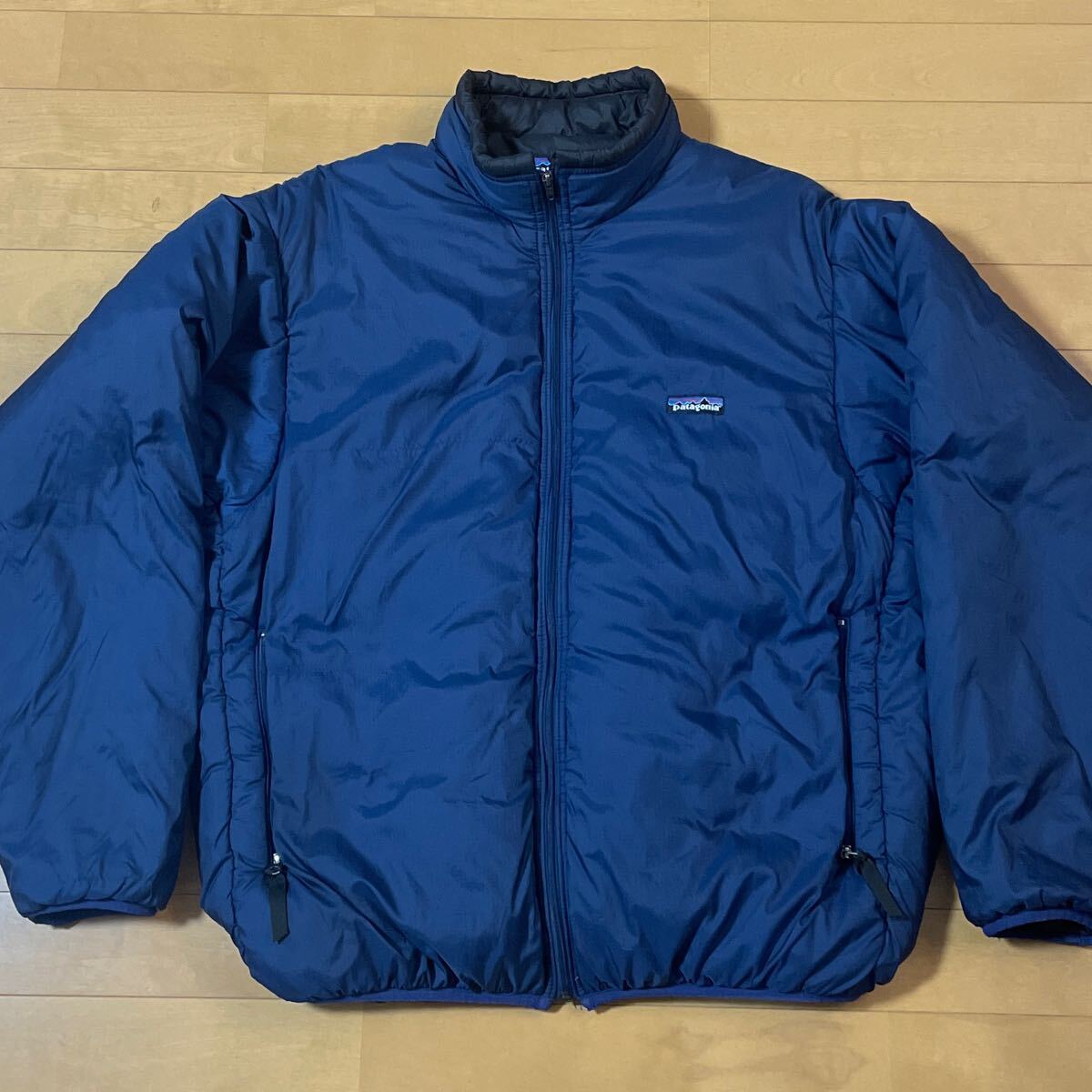 L フカフカ patagonia パフボール ジャケット ネイビー ビンテージ 90s パタゴニア ナイロンブルゾン USA製 拍卖
