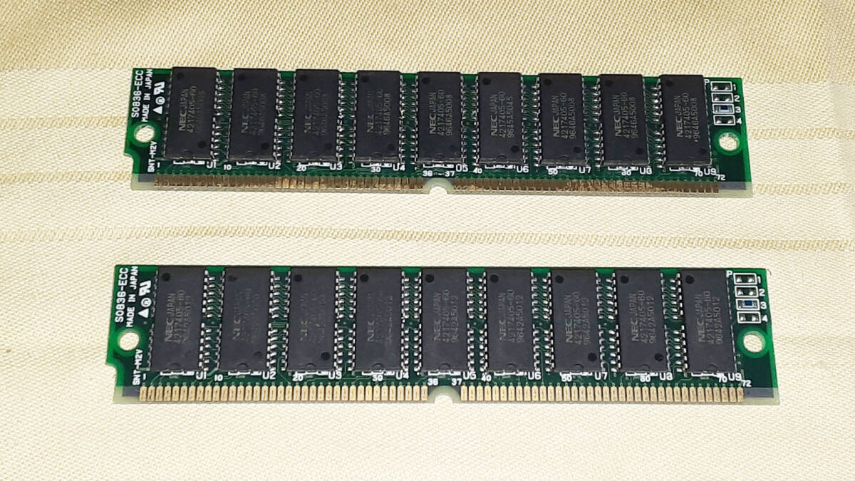 ★NEC S0836 ECC MEMORY 16MB X 2枚=32MB 72Pin SIMM★OK!!★MADE in JAPAN★拍卖