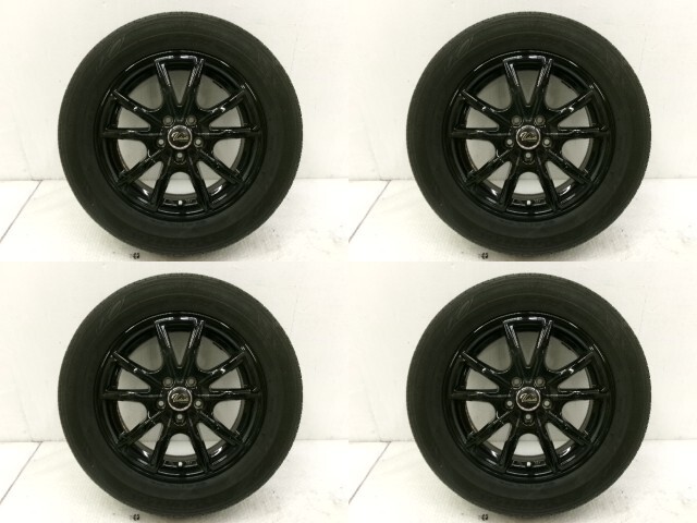 29年 プリウス DAA-ZVW50 社外アルミホイール4本 15インチ 6J 5穴 PCD100 ET45 195/65R15 ダンロップ 204087 4763拍卖