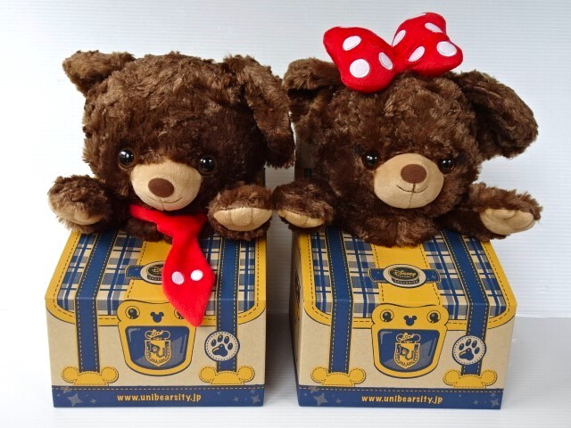 ●TDL 東京ディズニーランド《ユニベアシティぬいぐるみ 初代モカ&プリン☆タグ付き箱入りセット》暗所保管の良品☆送料無料です!拍卖