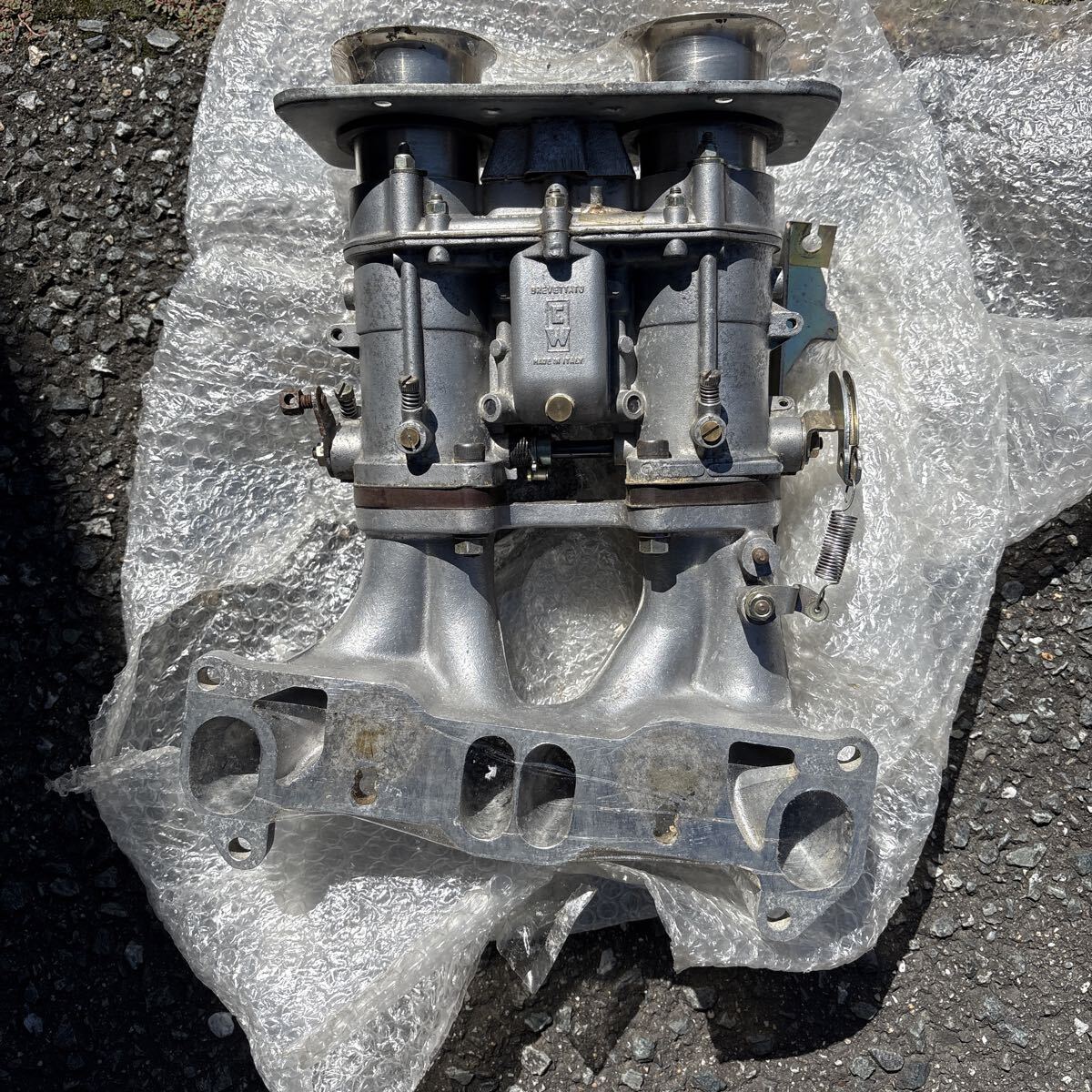 ダウンドラフトキャブWEBER希少マツダスピードインマニ12AサバンナRX-3ルーチェLA22SA22旧車当時物拍卖