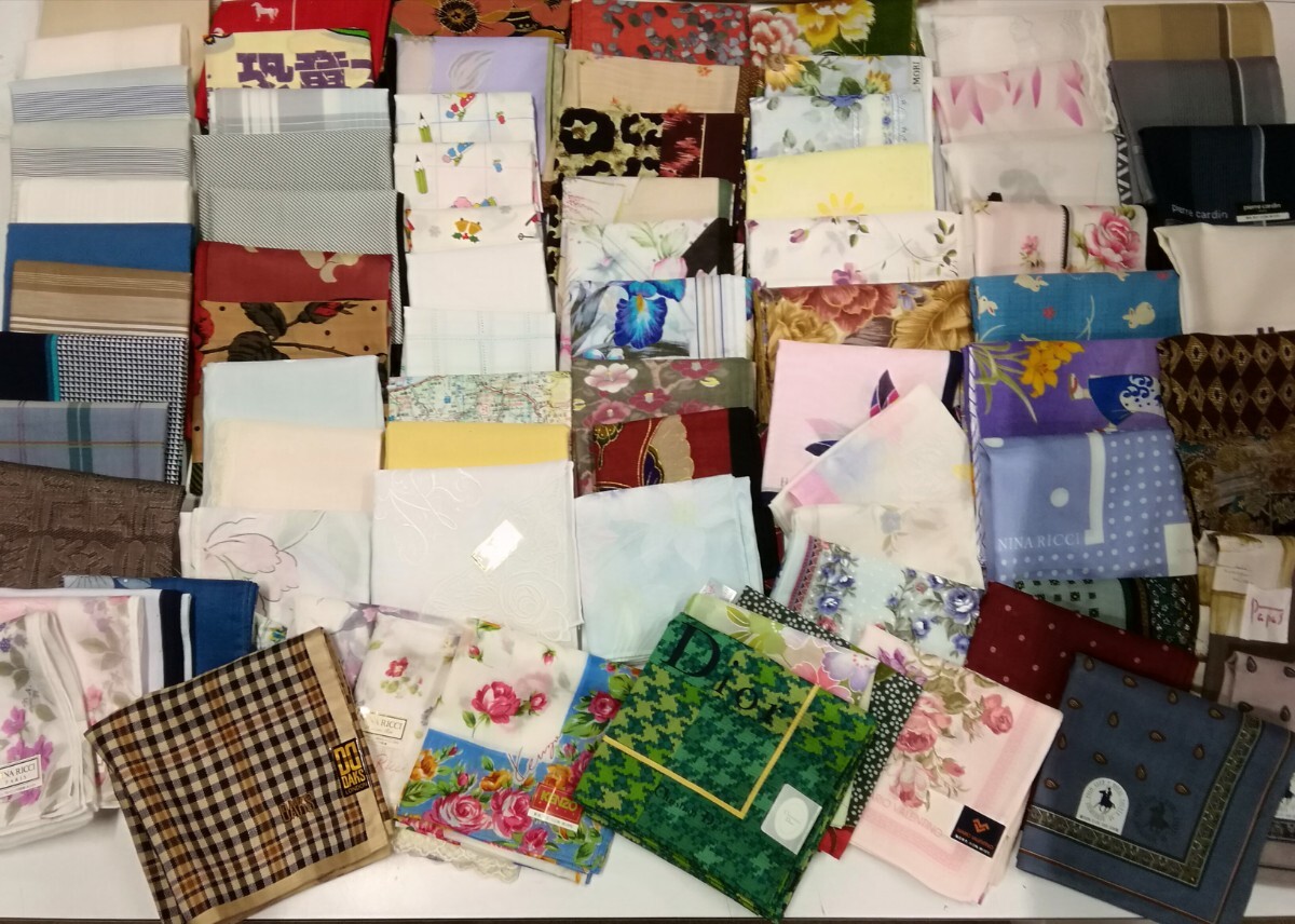 g_t P467 ☆ハンカチ 男性用 女性用 80枚まとめて ディオール ウンガロ DAKS ニナリッチ KENZO他含む 未使用品含みます 【現状品】拍卖