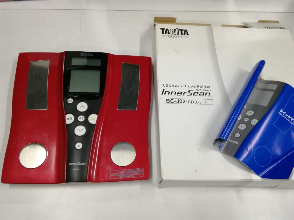 g_t P494 ☆タニタ TANITA インナースキャン 体組成計 BC−J02 レッド ※通電のみ確認 【現状品】拍卖