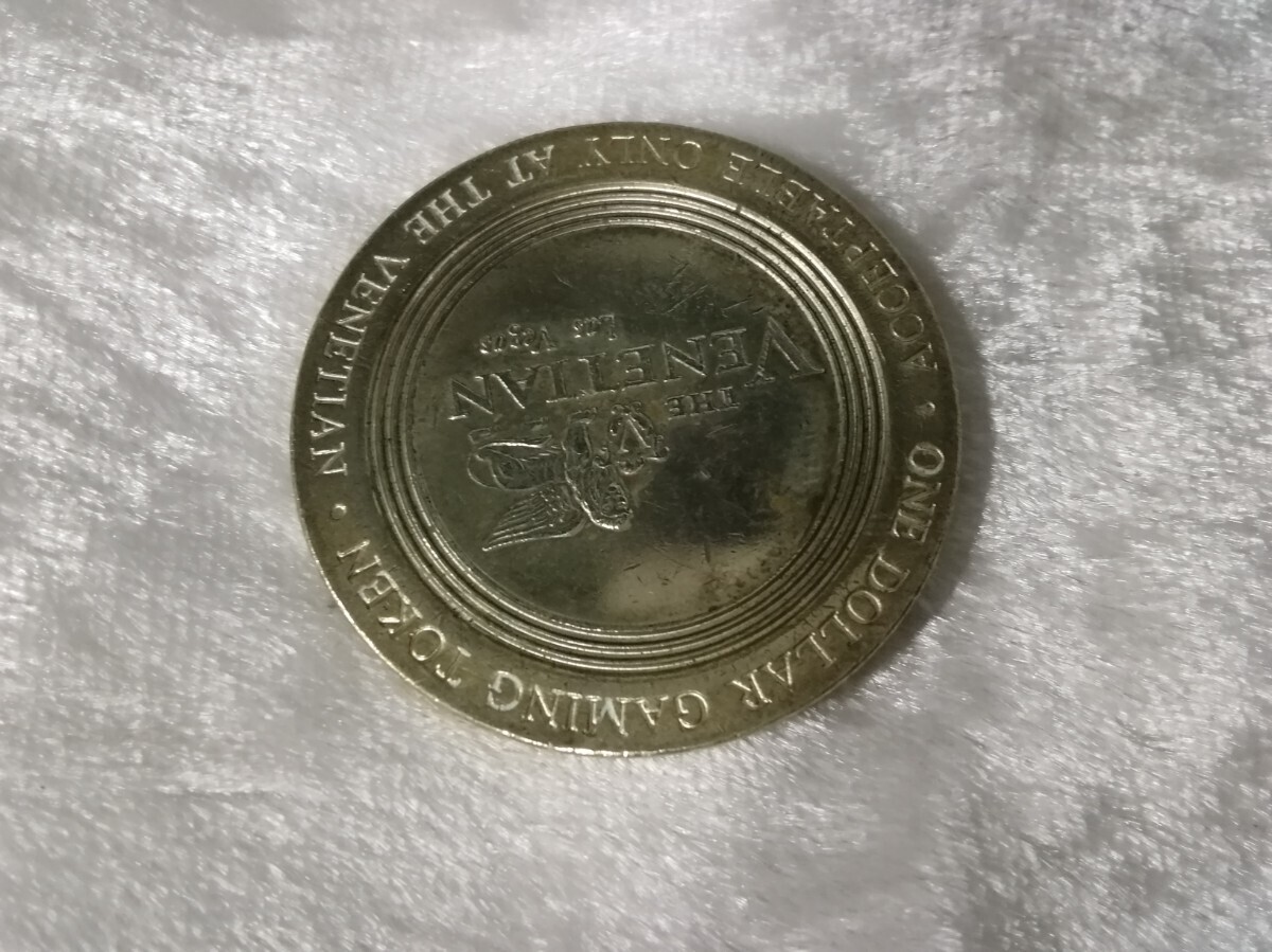 g_t L109 【ラスベガス】 カジノ トークンメダル 1ドル THE VENETIAN 金属製メダル ゲーミングコイン 限定使用品拍卖