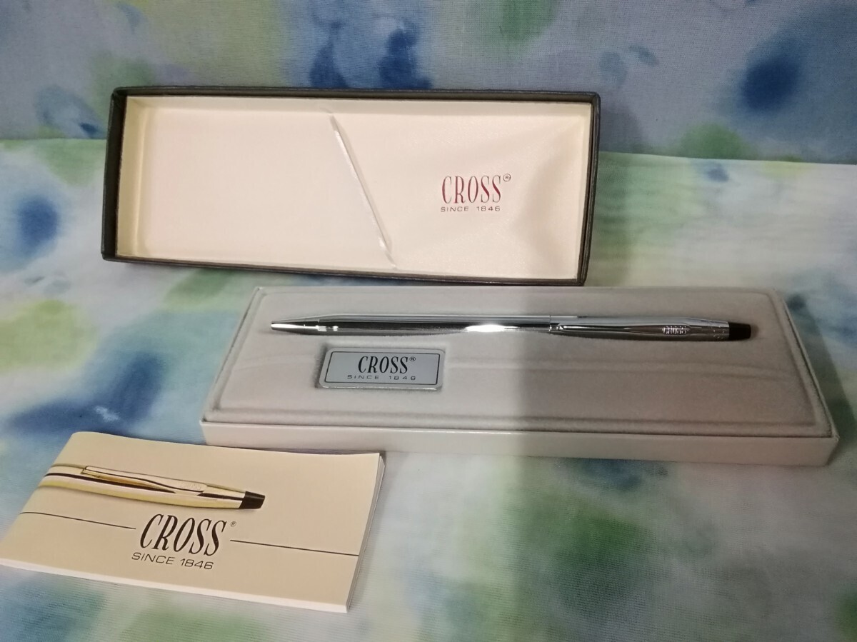 g_t G391 ☆CROSS クロス ツイスト式 ボールペン 筆記用具 文房具 シルバー系 ケース入り拍卖